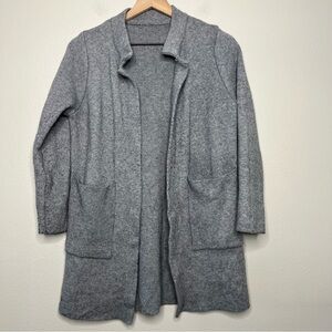 J. Crew Women‎ Knit Cardigan XS Gray Merino Wool Open Front Office Business